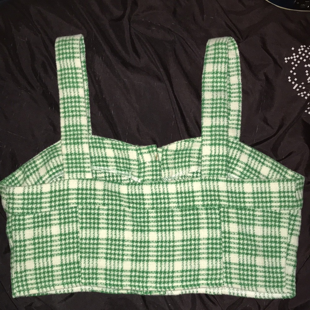 Plaid Tweed Crop Top - Picture 4 of 4